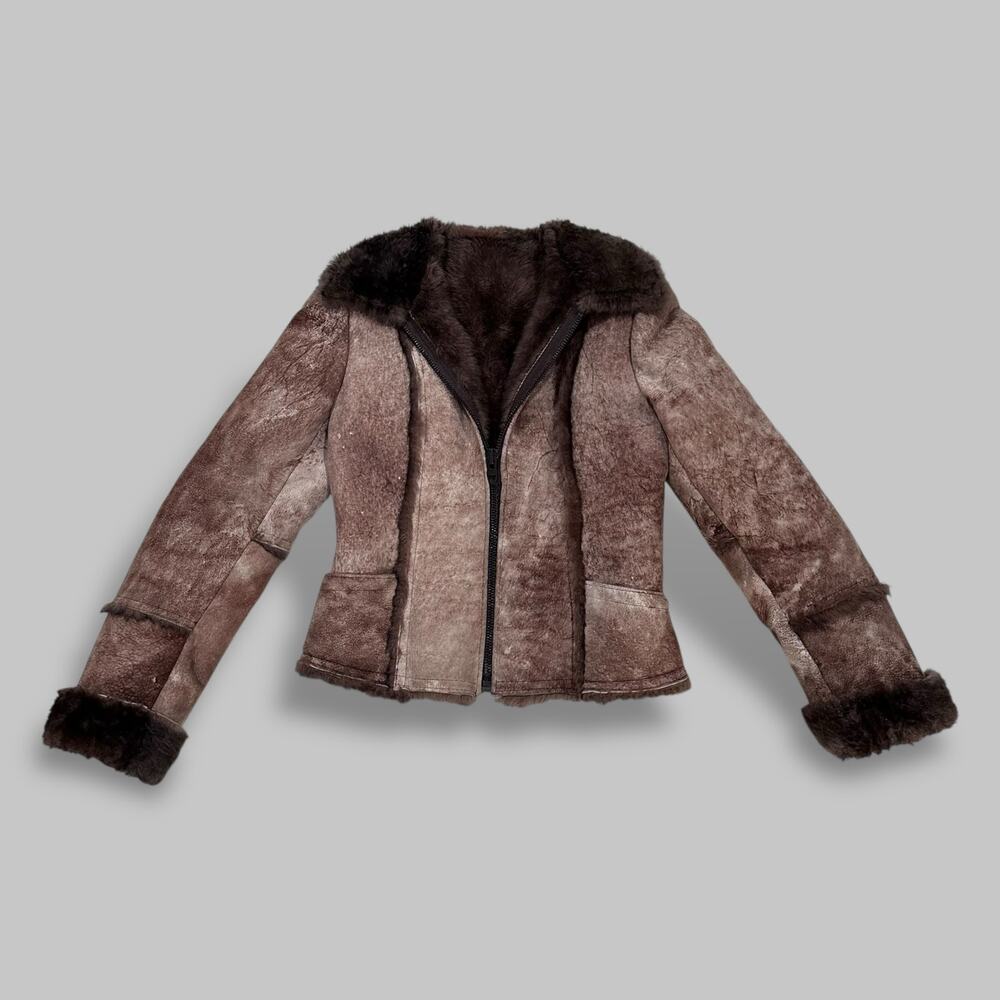 Wilsons Vintage Shearling Brown Suede Sheepskin Jacket - Women’s Size M